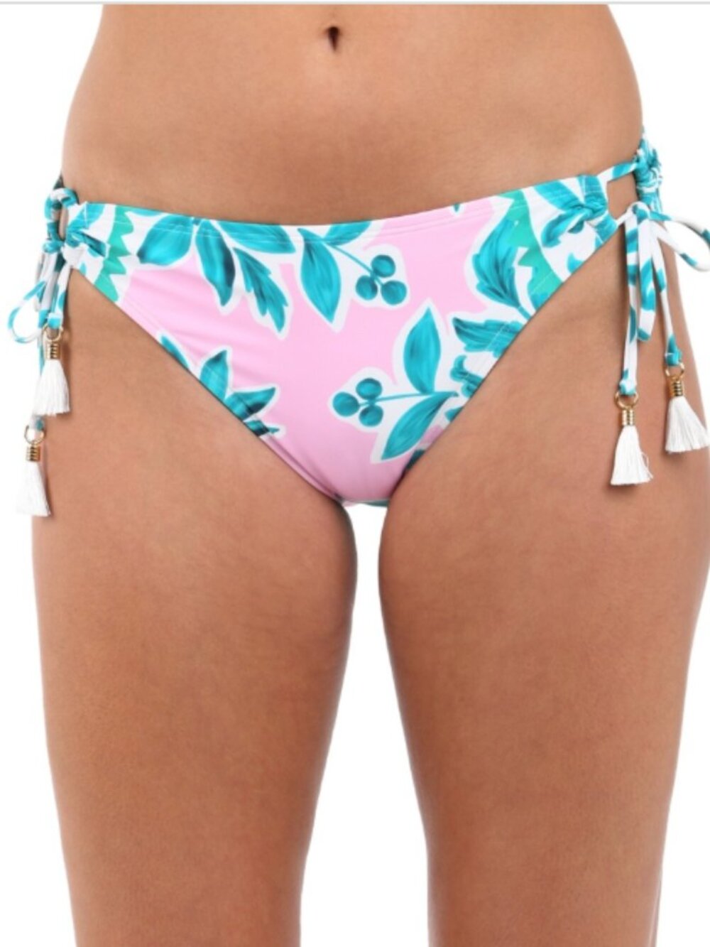 La Blanca Women's  Side Tie Hipster Swim Bottoms Multicolor Size 10 8406